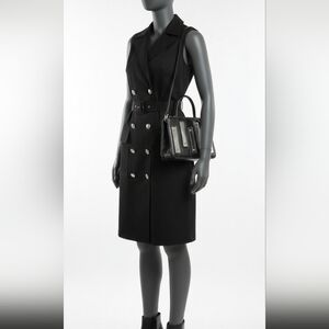 Chic Black and Silver Women's Satchel
